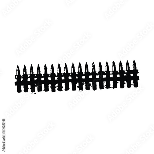 Black and white vintage illustration of bullet tip detail military ammunition style vector
