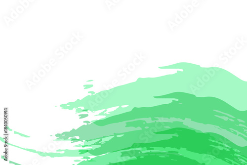 A dreamy interpretation of a pastel meadow, with soft greens, yellows, and pinks.