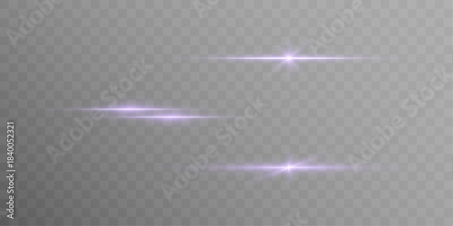 Soft magenta neon line emits smooth glowing streaks with subtle shimmer pulses. Sleek flowing effect adds lively motion. Pink line vector