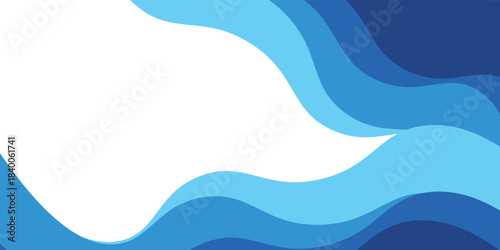 Sea waves layered vector background illustration and sea beach vector modern design eps10