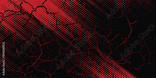 Halftone dots red and blue color pattern. modern