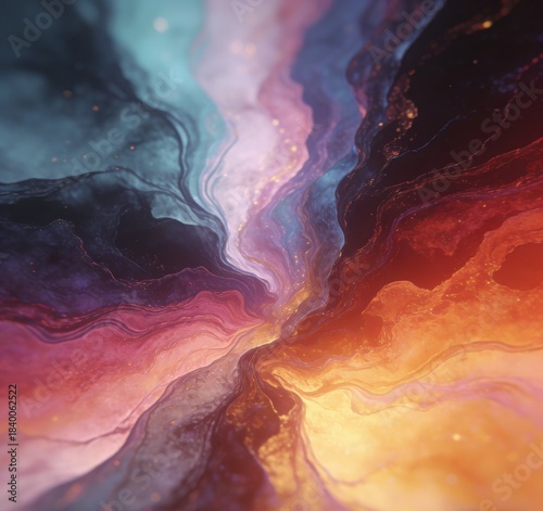 abstract colorful background with clouds