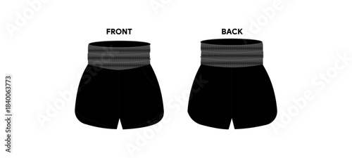 Lizzie Shorts Boxing Short Mockup Template Vector