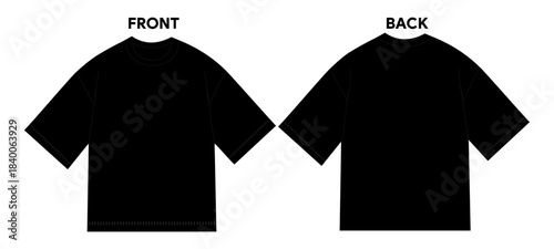 Oversize T.shirt Mockup Template Vector

