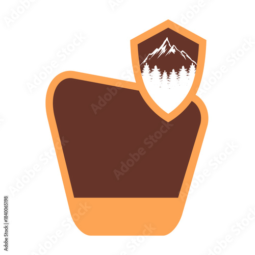 Customizable national park icon vector. National Park Illustration sign. National Park template symbol or logo.
