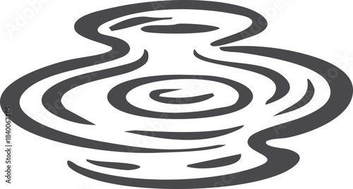 Concentric water puddle ripples