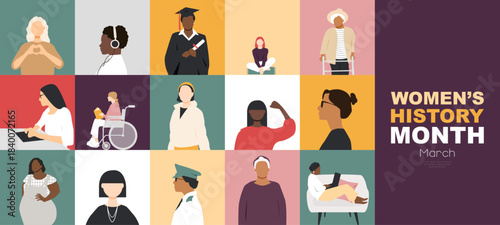 Women's History Month banner. 