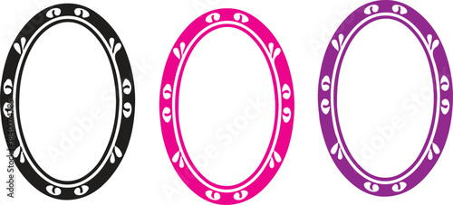 Picture frame isolated icon set, picture frame vector icons with editable stroke. Hand drawn picture frames, doodle vector . Elegant retro empty banner, poster, placard, postal stamp.