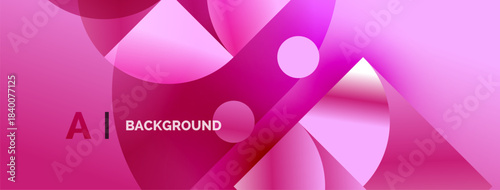 Abstract pink background. Fluid shapes overlap, creating dynamic visual effect. Text reads AI BACKGROUND. Modern design elements present.