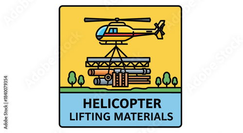 Aerial Transportation Of Supplies: Helicopter Lifting Construction Materials Efficiently