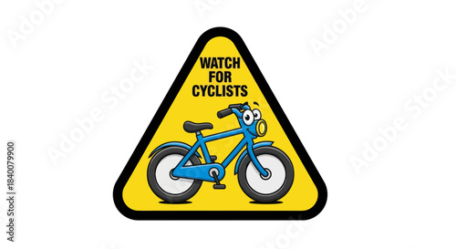 Alerting Motorists About Cyclists Through a Unique and Playful Safety Sign Illustration