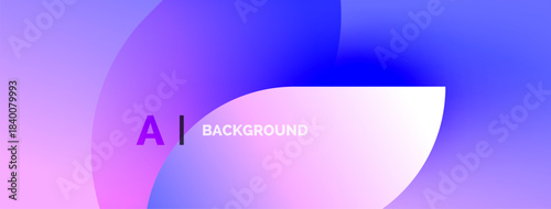 Abstract gradient background. Purple, pink, blue hues blend smoothly. Text reads AI BACKGROUND. Modern design element.