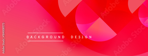 Abstract red design. Overlapping circles create dynamic gradient effect. Modern background for presentations, websites, projects.