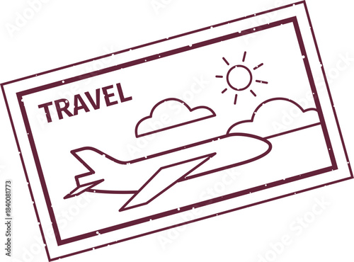 Post Stamp with Airplane