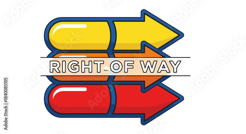 Arrows Align Themselves To Show The Direction Of Priority And Following The Right Of Way