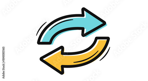 Arrows Symbolizing Reciprocity, Recycling, Replenishment, And Repetitive Processes Conceptually