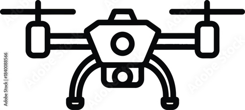 Modern quadcopter drone icon vector illustration