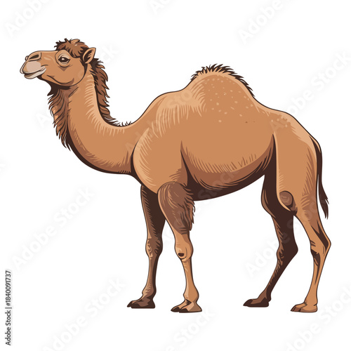 camel isolated on white