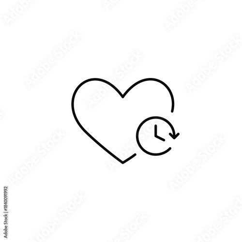 Heart health monitoring, self-care reminders. Pixel perfect, editable stroke vector icon