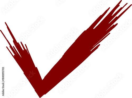A red hand-drawn brushstroke checkmark on a white background, indicating completion or correctness.