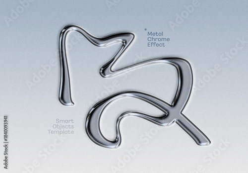 Chrome Text & Logo Effect Mockup