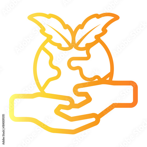 save the world Line Gradient Icon