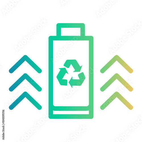 rechargeable battery Line Gradient Icon