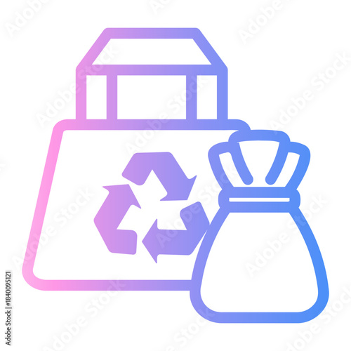 recycling Line Gradient Icon