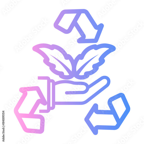 sustainability Line Gradient Icon