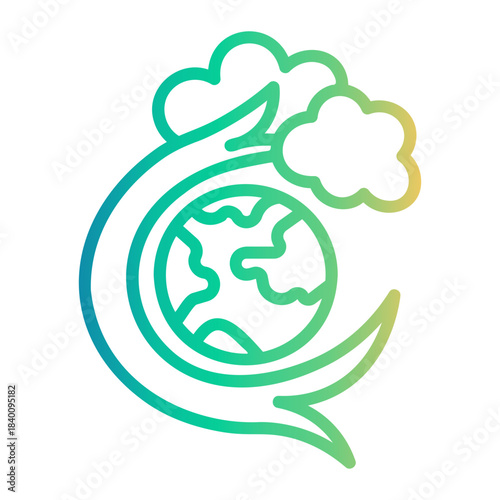 agroforestry Line Gradient Icon