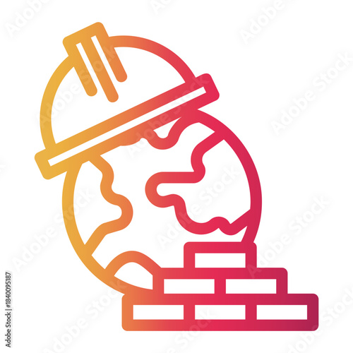 construction Line Gradient Icon