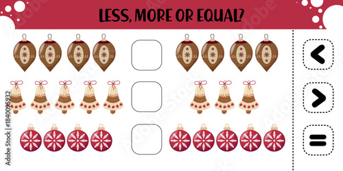 Holiday Ornament Counting Activity for Kids