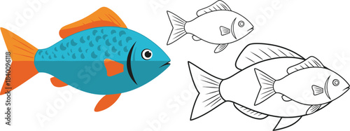 funny fish cartoon