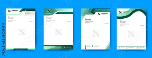 Set of Business Letterhead Template. Editable Company Letterhead Design. vector