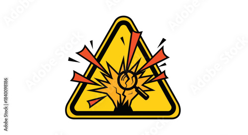 Warning Sign Indicating Research Problems, Danger Symbol and Illustration Concept