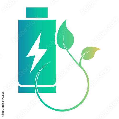 eco battery Gradient icon