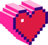 3d Pixel Heart