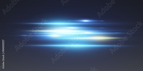 Futuristic neon blue speed lines with soft blur and shine.