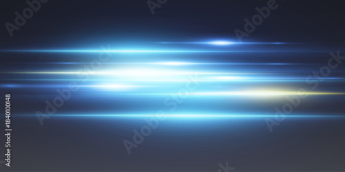 Futuristic neon blue speed lines with soft blur and shine.