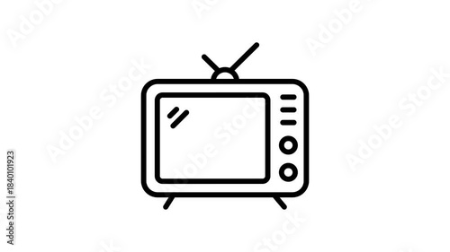 Modern vector of television, vintage tv animated icon in editable style