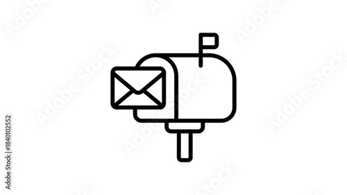 An animated icon of postal box, mail box vector design, postbox animated icon