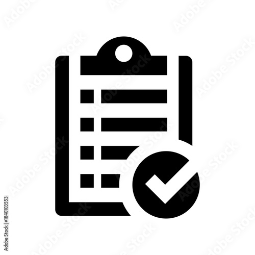 Clipboard icon. Checklist symbol. To do list. Service form sign