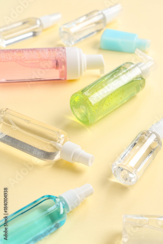 Many different bottles of s...