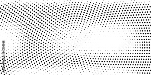 Halftone faded gradient texture. Grunge halftone radial grit background. White and black sand noise wallpaper. vector ilustration