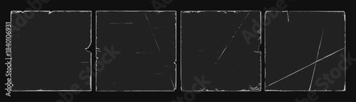 Vintage paper frame overlay old worn edge grunge texture collection. Perfect overlay set for retro album cover, old vinyl records, distressed poster design with authentic aged effect.