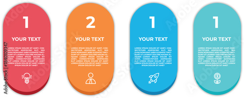 Minimal Business Infographics template. Vector linear infographic with nine conected elements.