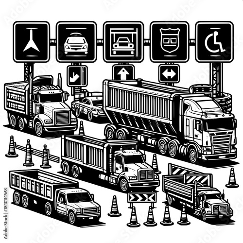 Construction Site Traffic and Trucks