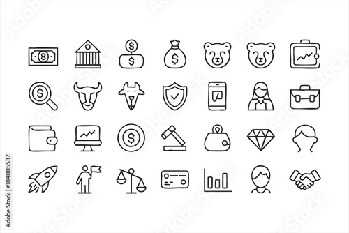 Digital Wallet and Payment Icons for Banking UX, Transaction Platforms and Budgeting Tools