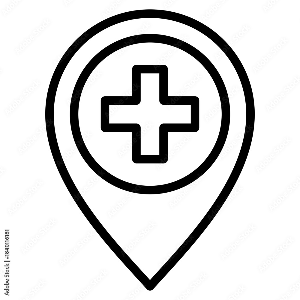 Obraz premium Pin Add Icon Element For Design