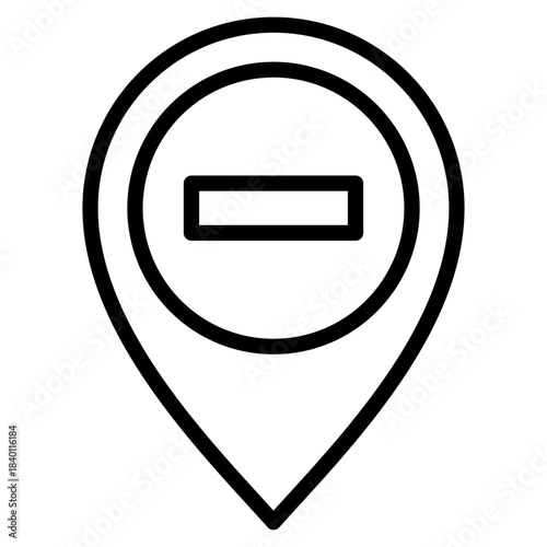 Pin Remove Icon Element For Design